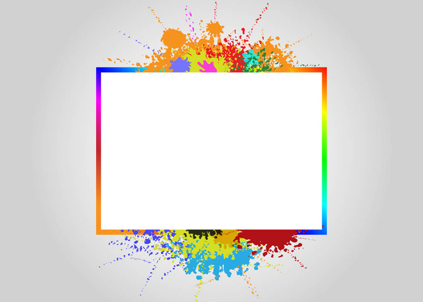 Vector frame op splash kleur - Vector, afbeelding