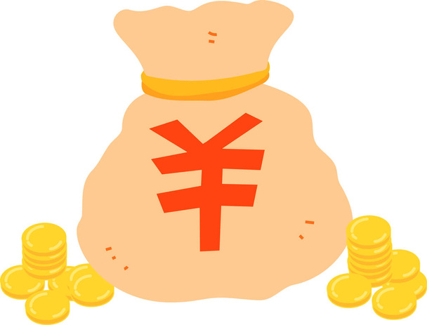 Bag with money - Vector, Image