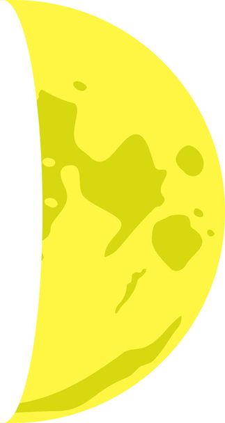sárga Hold fázisai - Vektor, kép