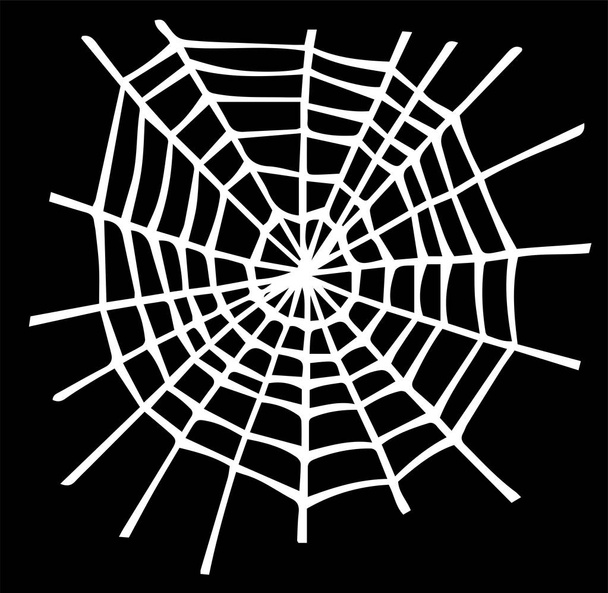 白いクモの巣のイラスト - ベクター画像