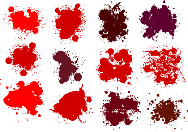 Set de salpicaduras de sangre terrible Halloween
 - Vector, Imagen
