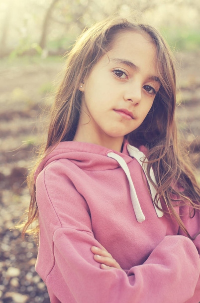 Portrait of teenage girl outdoor - Photo, Image