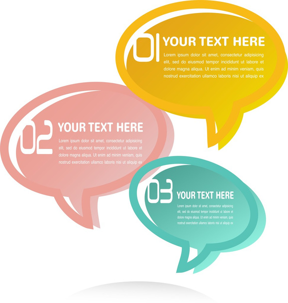 Translucent Thought Bubbles Infographic Business Background - Foto, immagini
