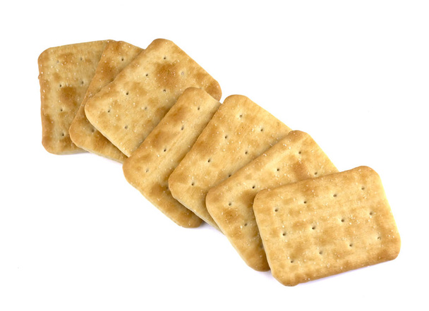 Knuspriger Cracker isoliert auf weißem Hintergrund - Foto, Bild