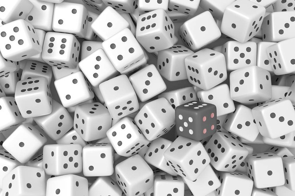 Dice background. 3d rendering. - Photo, Image