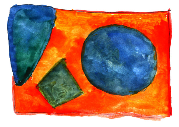 Orange, blue, ornament macro spot spotch texture isolated on a w
 - Фото, изображение