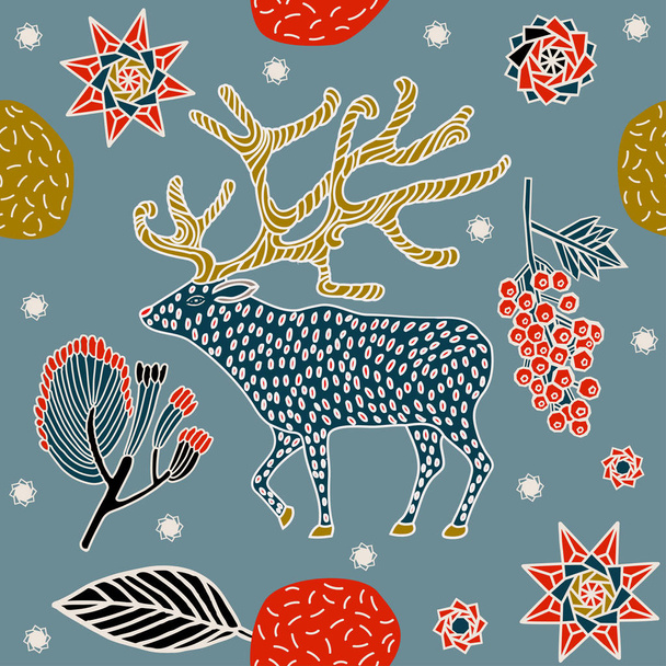 Winter cozy illustration. Christmas decorative background. Vector. - Вектор, зображення