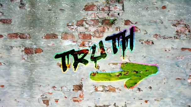 Graffiti murali alla verità
 - Foto, immagini