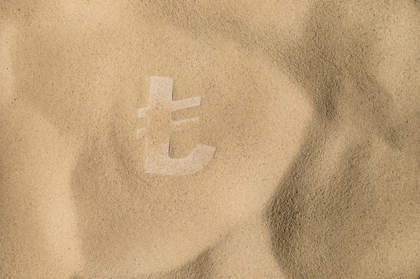 Symbole de Lira sous le sable
 - Photo, image