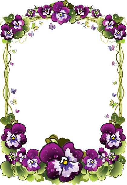 Cadre de fleurs
 - Vecteur, image
