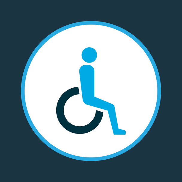 Icono para discapacitados símbolo de color. Elemento aislado de calidad premium para discapacitados en estilo moderno
. - Vector, Imagen