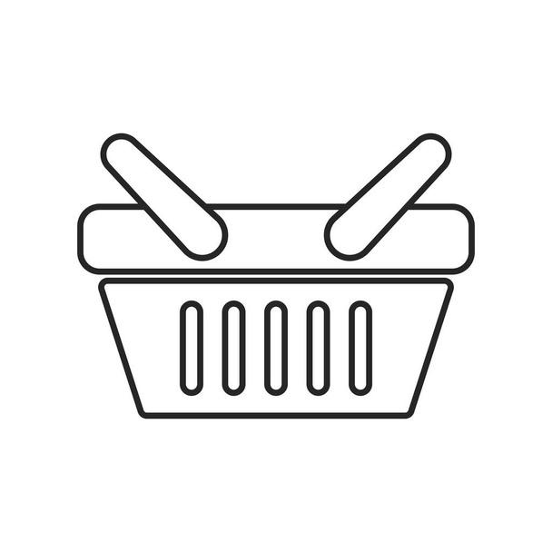 Einkaufskörbe-Symbol auf weißem Hintergrund - Vektor, Bild