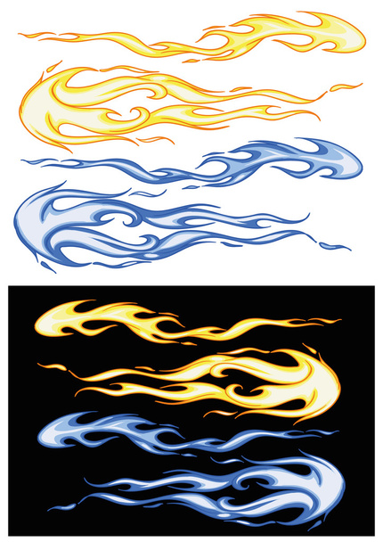 Flammes Set - Vector, Image