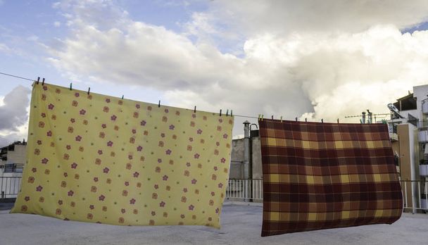 Drying bedclothes - Photo, Image