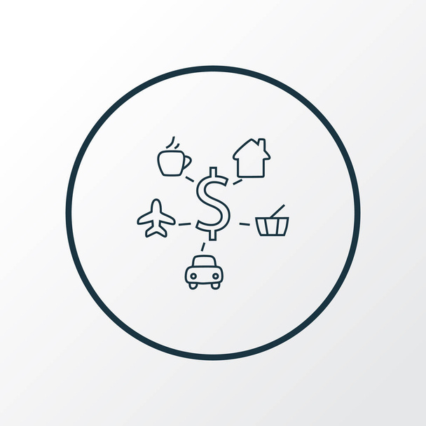 Expenses icon line symbol. Premium quality isolated commercial element in trendy style. - Vector, Image