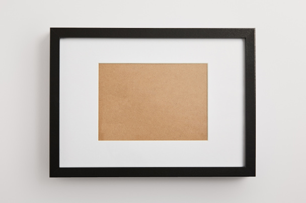 black square frame on white background  - Foto, imagen