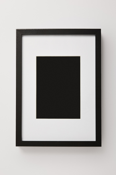 black decorative square frame on white background  - Φωτογραφία, εικόνα
