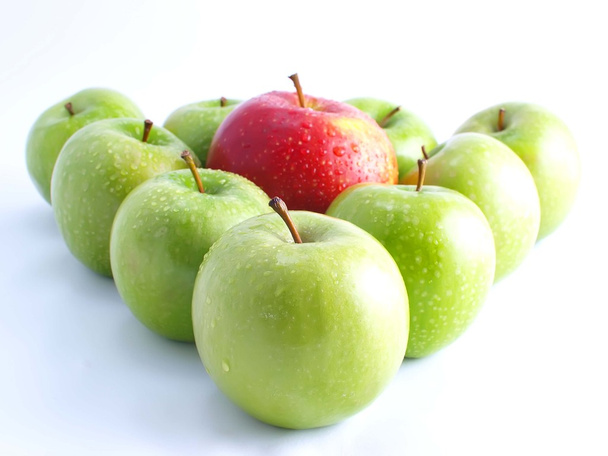 Fresh apples on a white background - Foto, Imagen