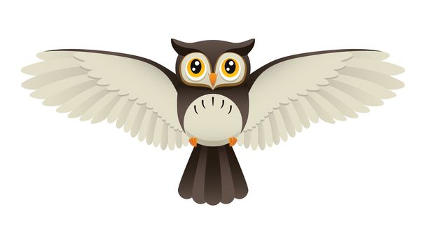 Летающая сова
 - Вектор,изображение