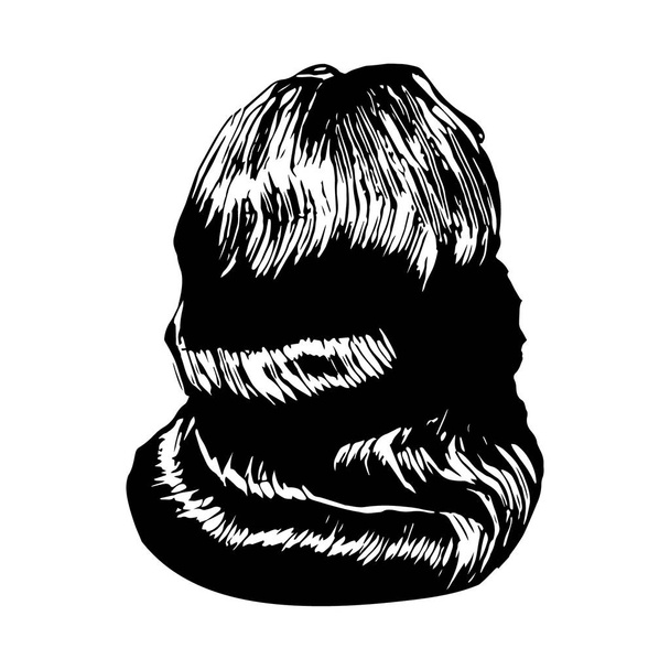 Wektor eleganckiej kobiety retro vintage fala fryzurę ilustracja na białym tle - Wektor, obraz
