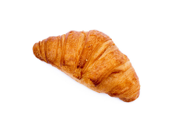  Čerstvé máslo croissant izolované na bílém pozadí - Fotografie, Obrázek