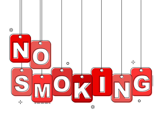 červená rovná čára značky zákaz kouření - Vektor, obrázek