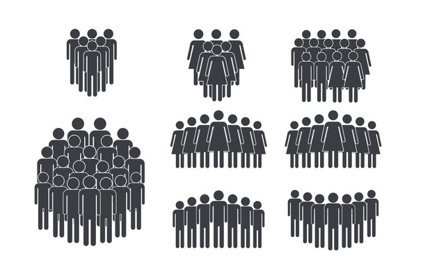 meghatározott szociális piktogram emberek csoport - Vektor, kép