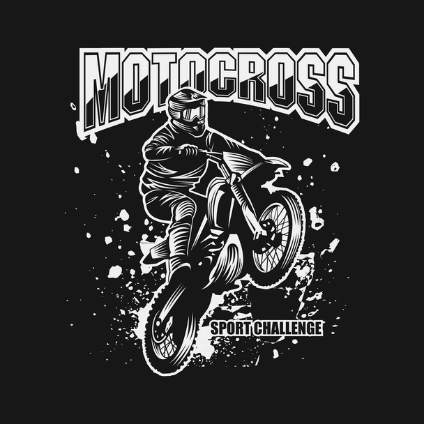 motocross sport challenge vector illustration for your company or brand - Vector, Image