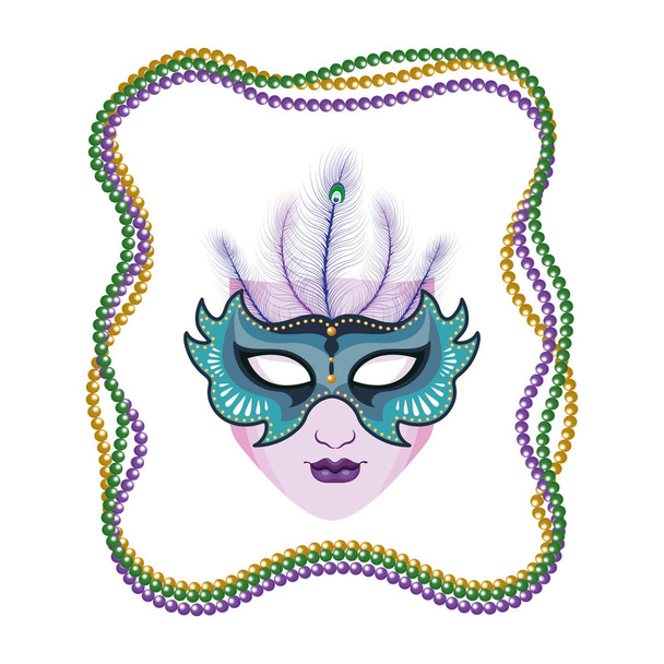 mask and beads - Vector, Image