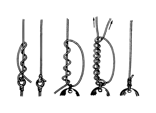 Illustration vectorielle de noeud de pêche dessinée à la main sur fond blanc
 - Vecteur, image