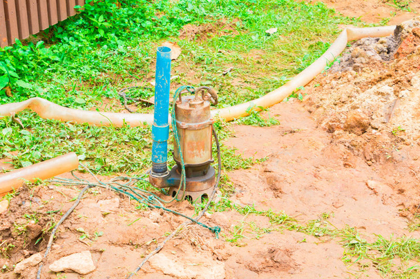 water pump on ground with copy space add text - Photo, Image
