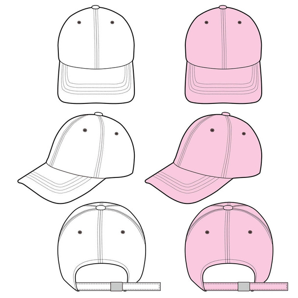 Бейсбольна шапка Мода плоский вектор макетний дизайн
 - Вектор, зображення