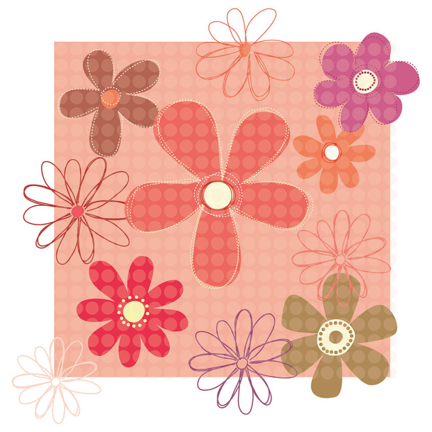 Flower Pattern vector design illustration template - Vector, Image