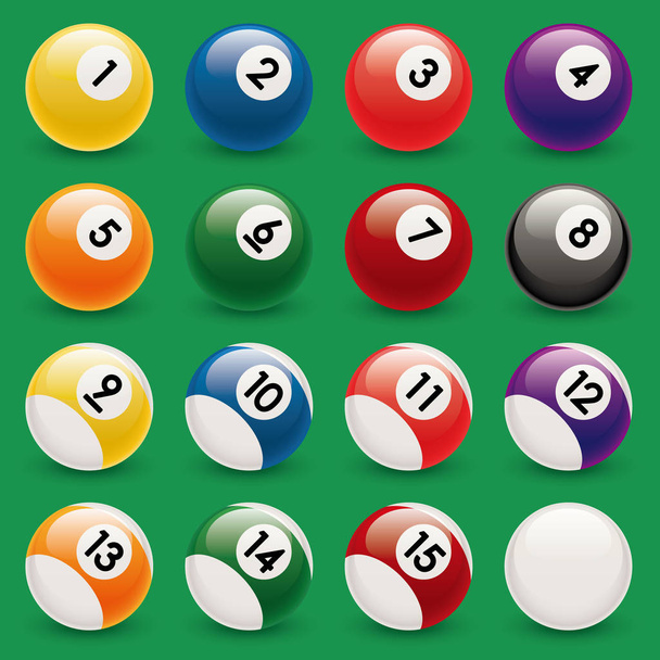 Billiard ball vector design illustration template - Vettoriali, immagini