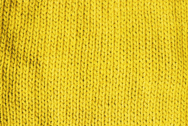trend Ceylon yellow woolen knitted background, texture, close-up - Foto, imagen