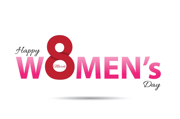 Mart 8. Dünya Kadınlar Günü tebrik kartı. - Vektör, Görsel