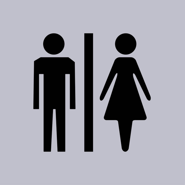männliches und weibliches Zeichen isoliert - Vektor, Bild