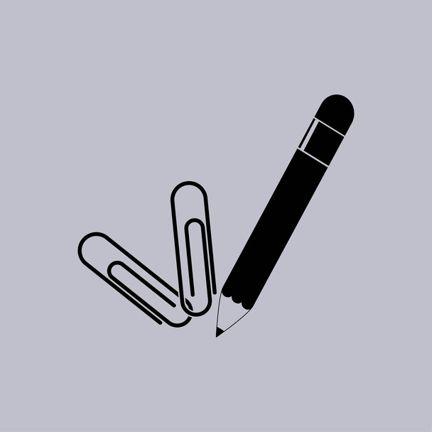 vektorové ikony Pensil a sponky - Vektor, obrázek