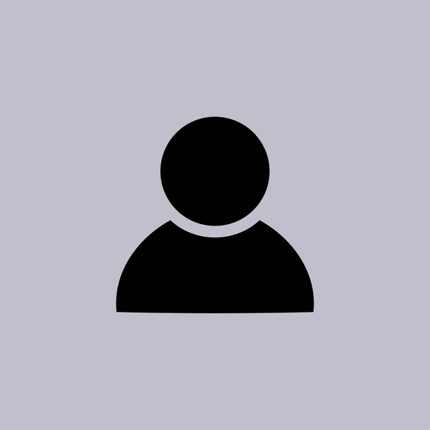 Icono de vector de usuario sobre fondo gris
  - Vector, imagen