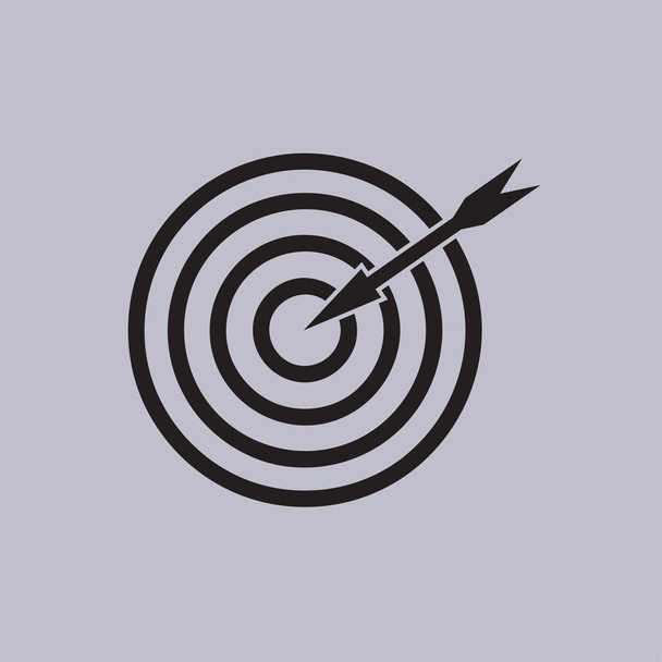 Aim icon on grey   - Vector, Image