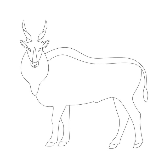 antelope, vector illustration,  lining draw,  - Vektor, obrázek