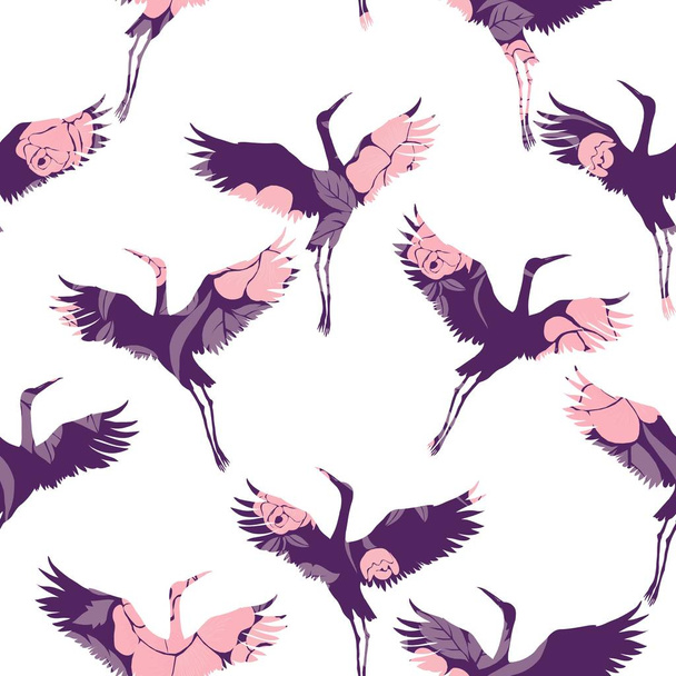 crane birds vector illustration - Foto, immagini