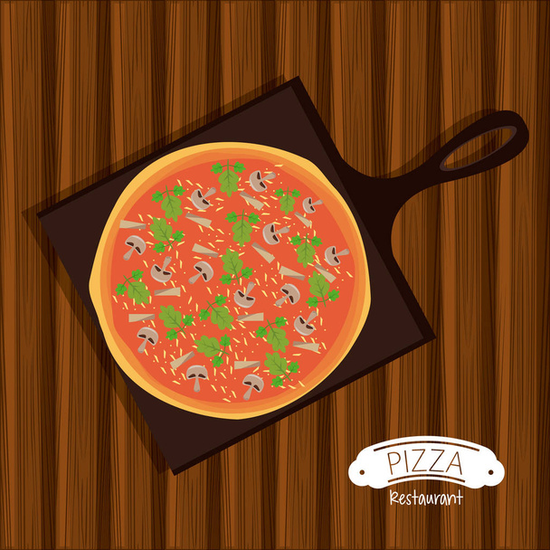 pizza comida italiana - Vetor, Imagem