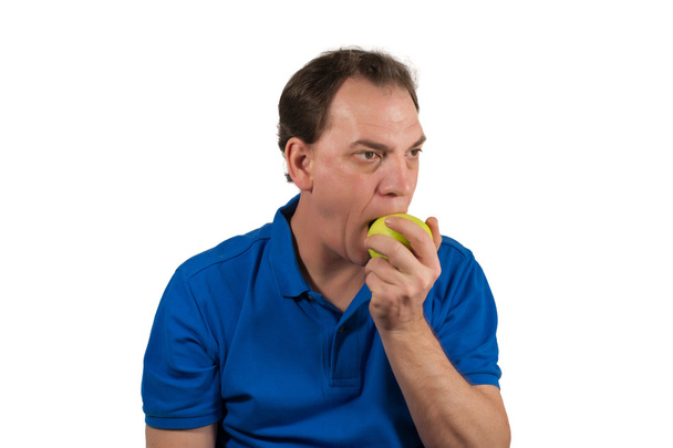 Man eating apple - Photo, image