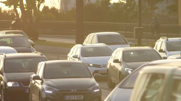 traffico in città al tramonto - Filmati, video