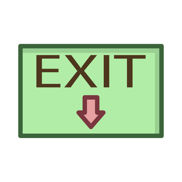 exit   out   arrow   vector illustration  - Vektör, Görsel
