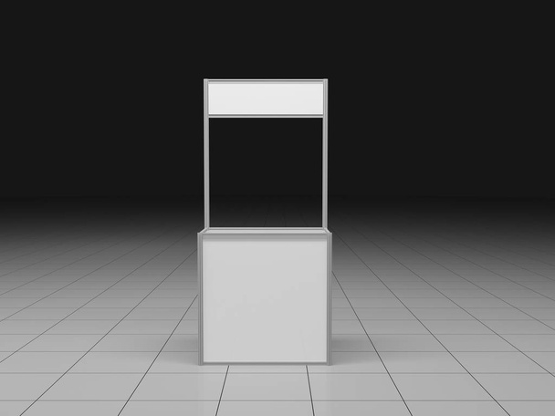 Lege tentoonstelling handel Stand. 1x2.5 meter. Standaard - Foto, afbeelding