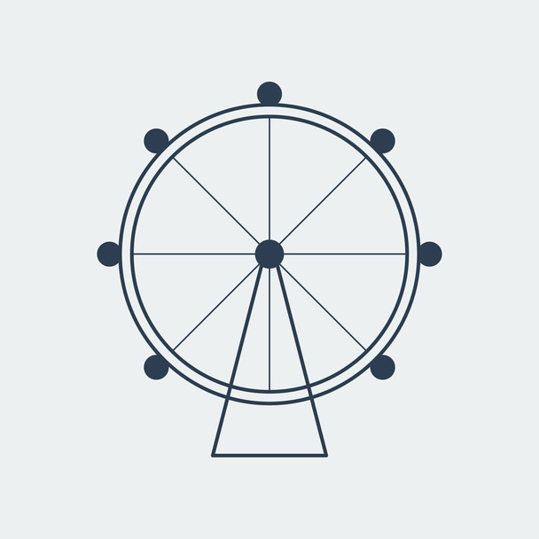 Icono de rueda de noria. Ilustración vectorial
 - Vector, Imagen