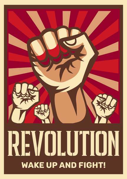  Forradalom Propaganda poszter  - Vektor, kép