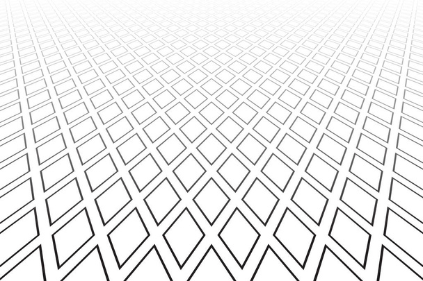 Abstract geometric diamonds pattern. Diminishing perspective. Wh - Vector, Image